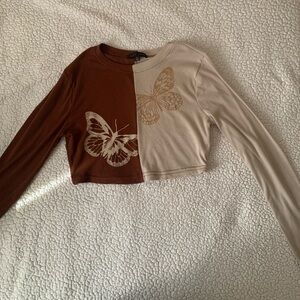 Butterfly crop top